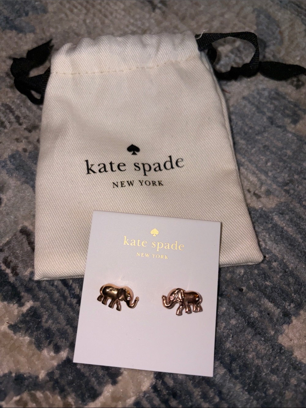 Kate Spade Rose Gold Elephant Stud Earrings